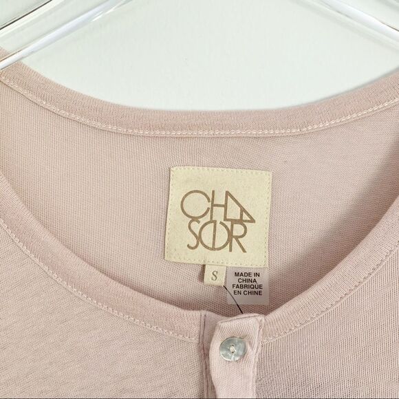 CHASER long sleeve ruffle button down top Sz S - Picture 3 of 9